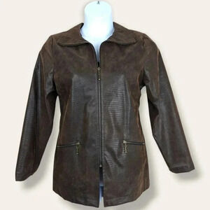 🍁Vintage Judy Joannou Faux Snakeskin Jacket